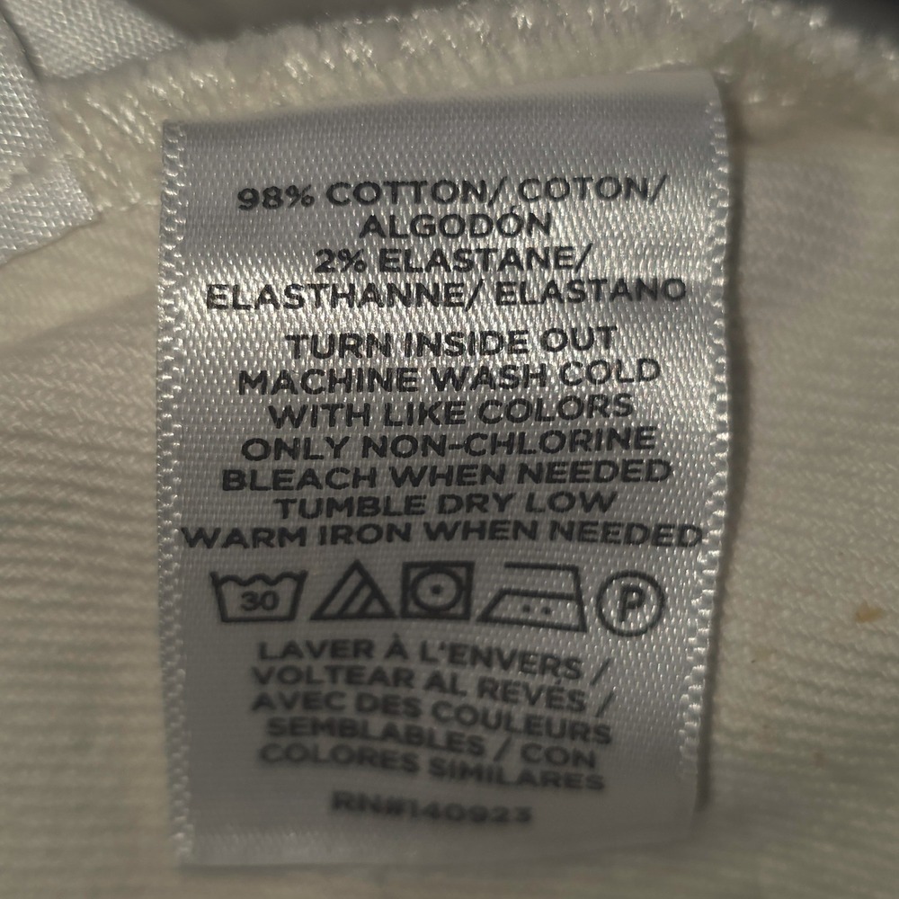 LOFT The Girlfriend Curvy Utility Jeans Womens Size 29/8 Cream Barrel Like EUC - Picture 8 of 8